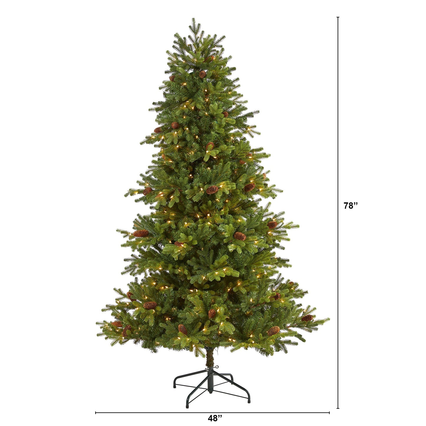 6.5' Yukon Mountain Fir Artificial Christmas Tree with 450 Clear Lights