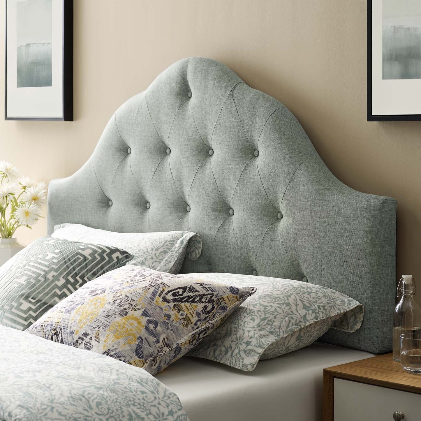 Sovereign Upholstered Fabric Queen Headboard by Modway