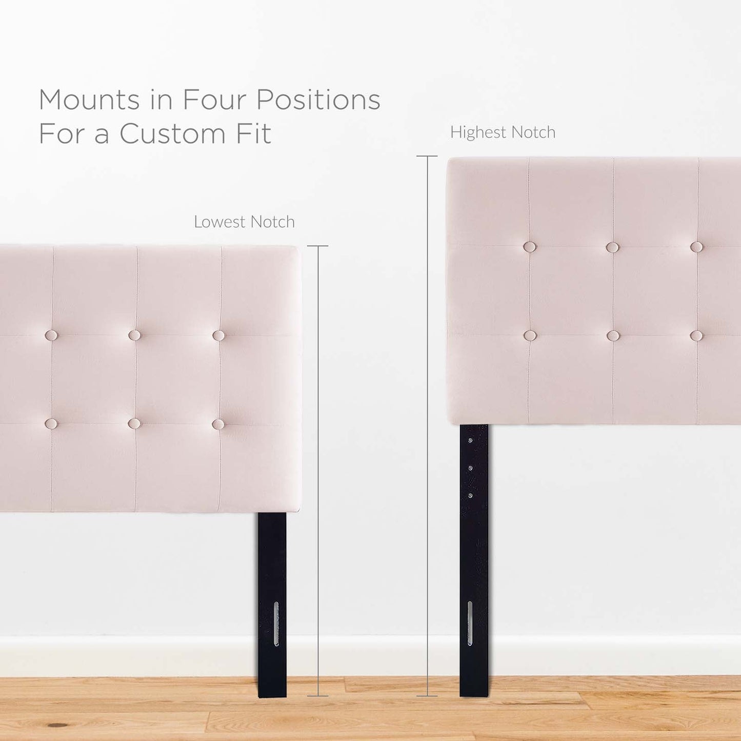 Emily Biscuit Tufted Performance Velvet Twin Headboard by Modway