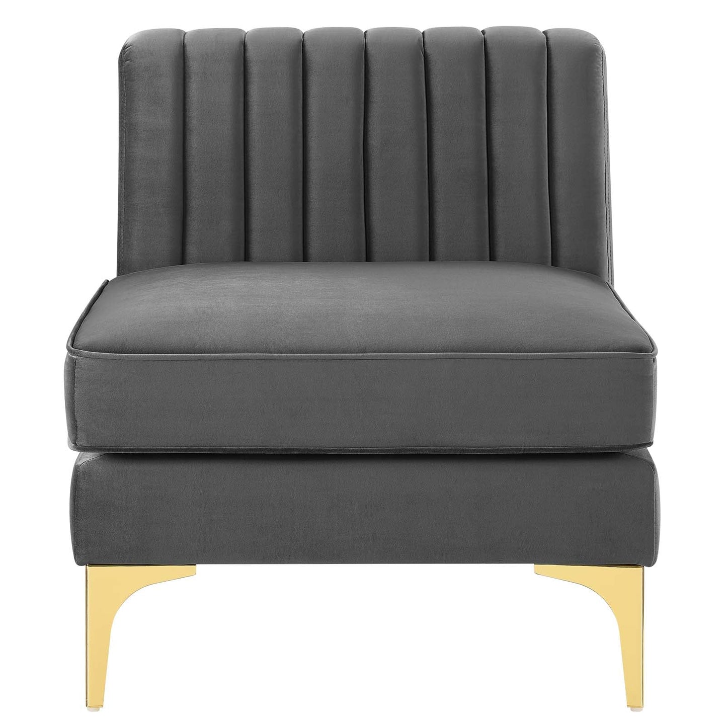 Triumph Channel Tufted Performance Velvet Armless Chair by Modway