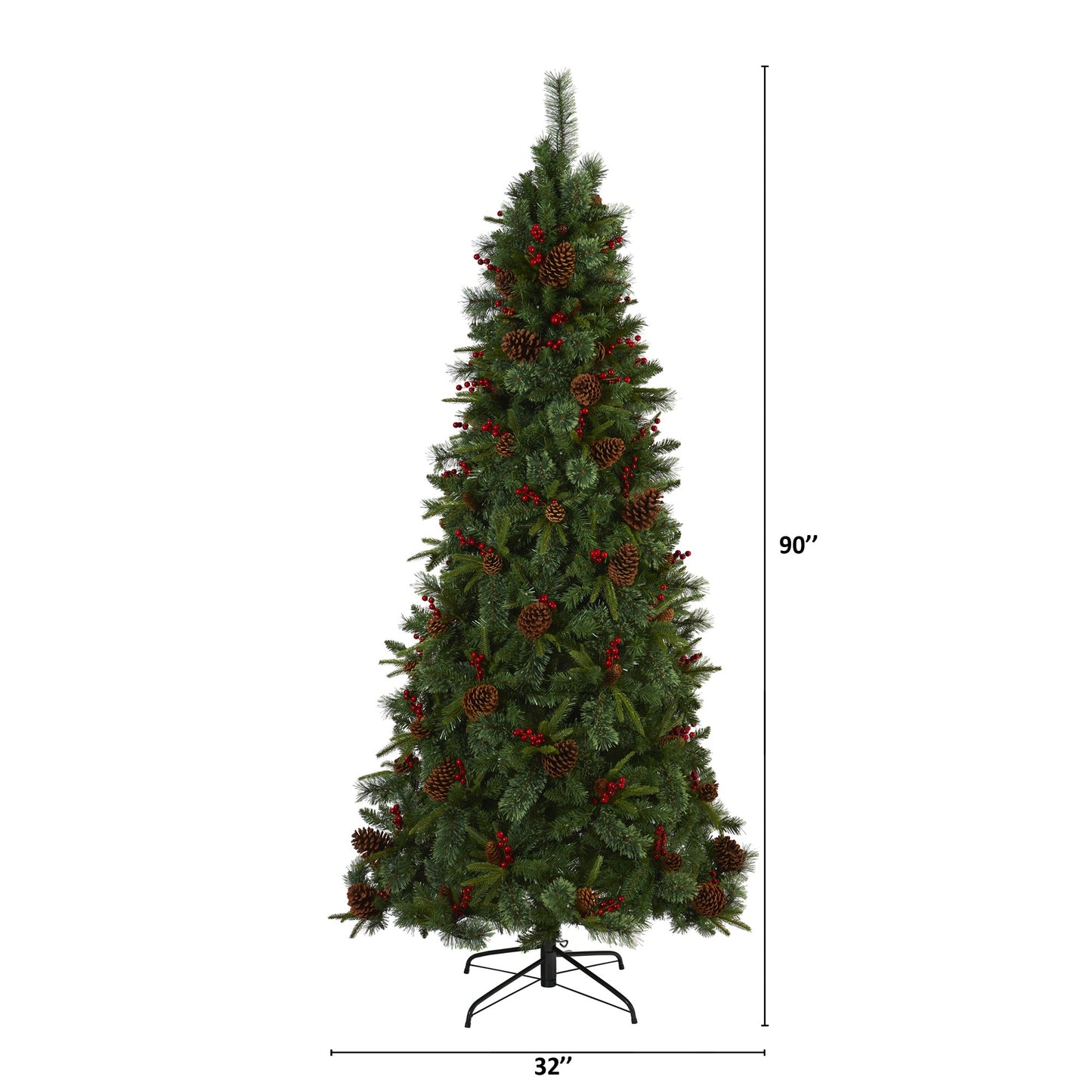 7.5' Norway Mixed Pine Artificial Christmas Tree w/ 450 Clear LED Lights