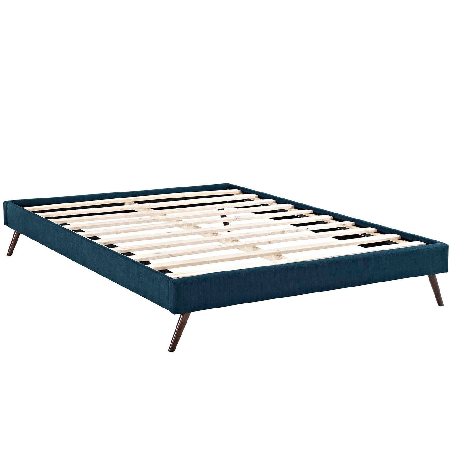 Loryn Fabric Queen Bed Frame with Round Splayed Legs by Modway