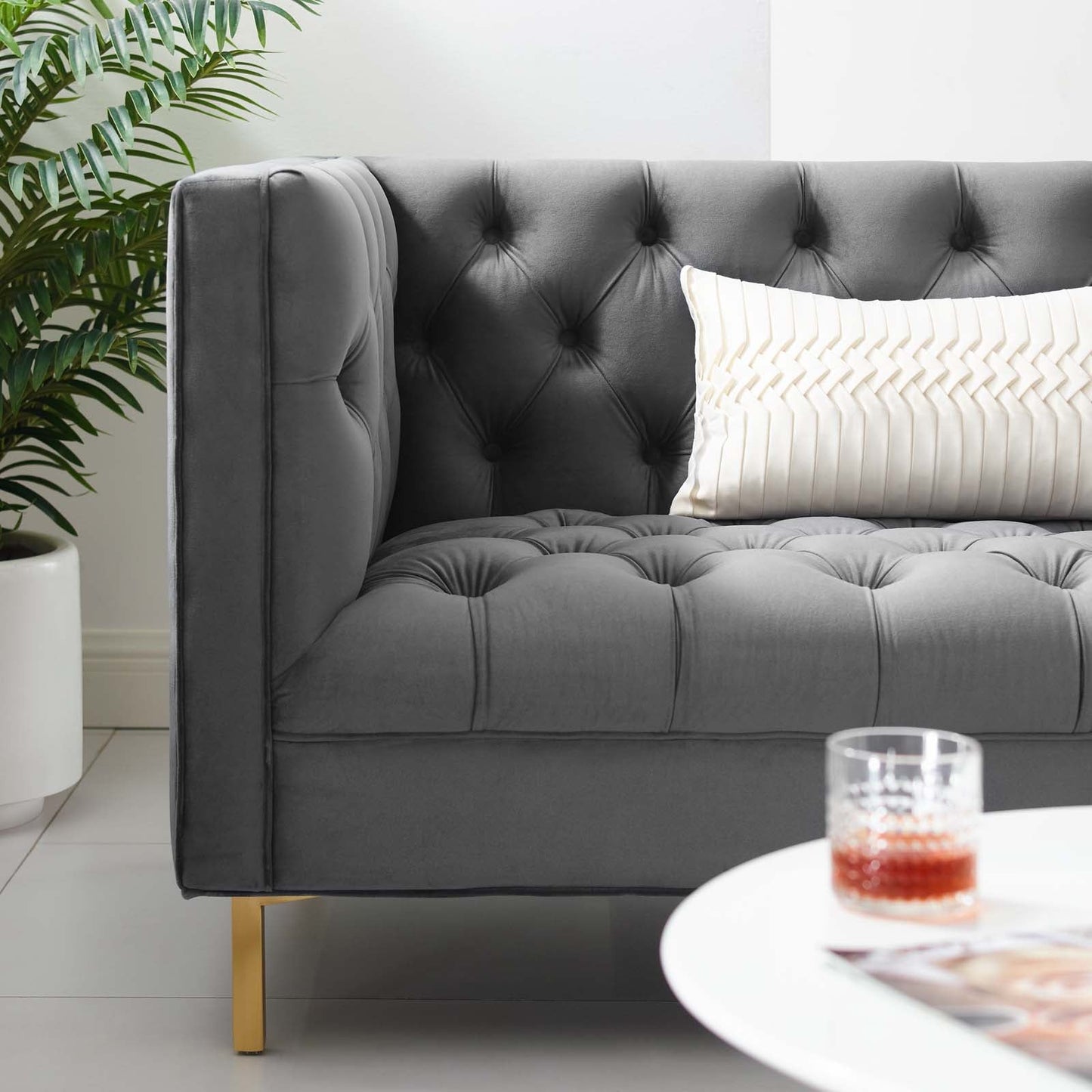 Delight Tufted Button Performance Velvet Sofa by Modway