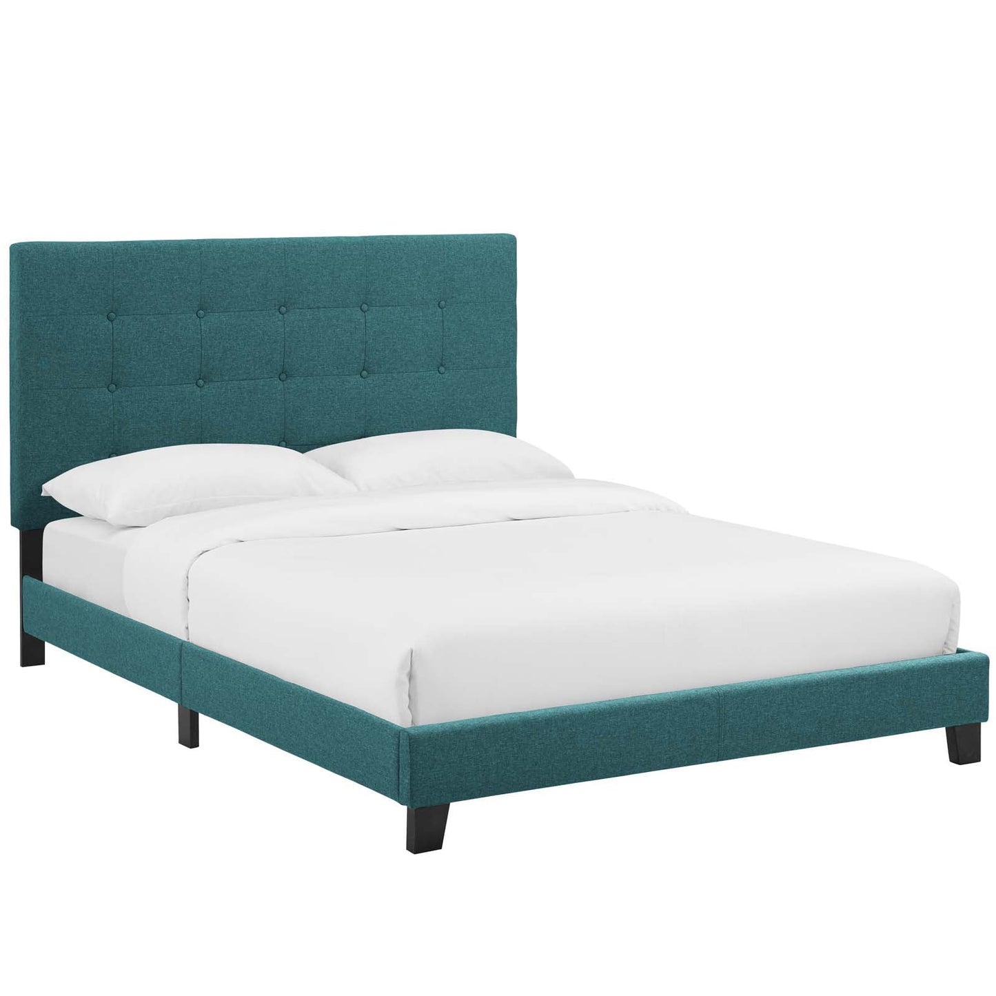 Melanie Tufted Button Upholstered Fabric Twin Platform Bed by Modway