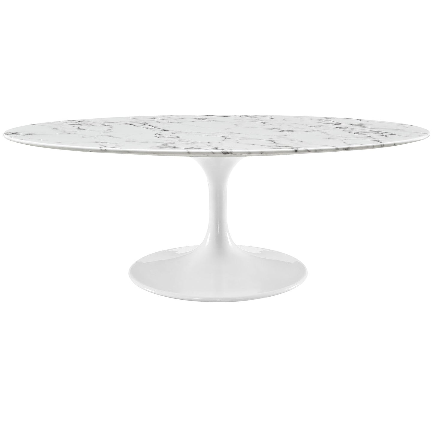Lippa 48" Oval Faux Marble Coffee Table by Modway