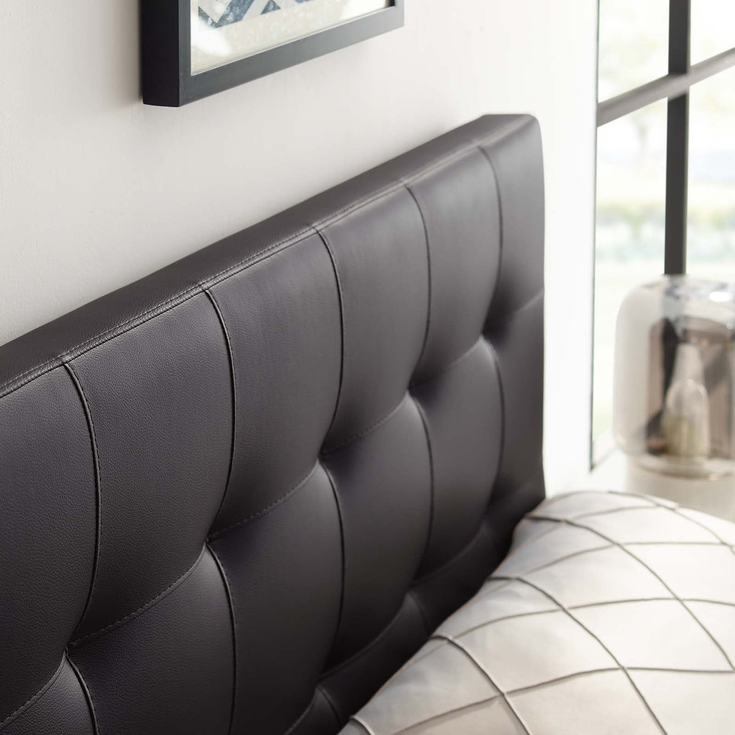 Lily Upholstered Vinyl Full Headboard by Modway