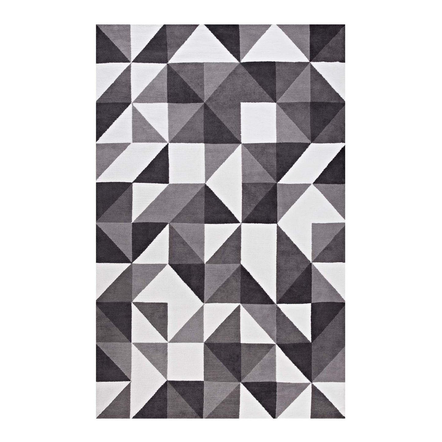 Kahula Geometric Triangle Mosaic 8x10 Area Rug by Modway