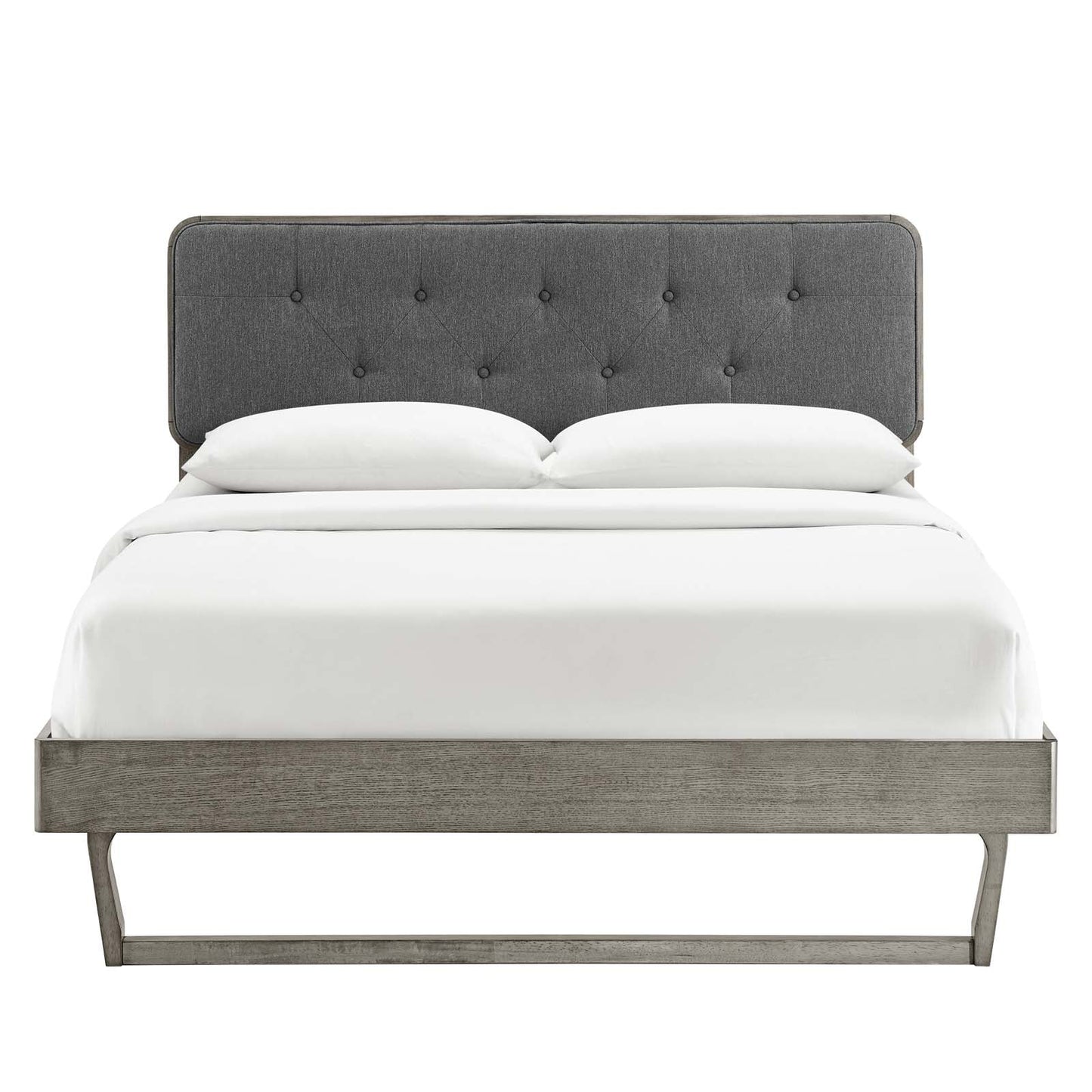 Bridgette Wood King Platform Bed With Angular Frame by Modway
