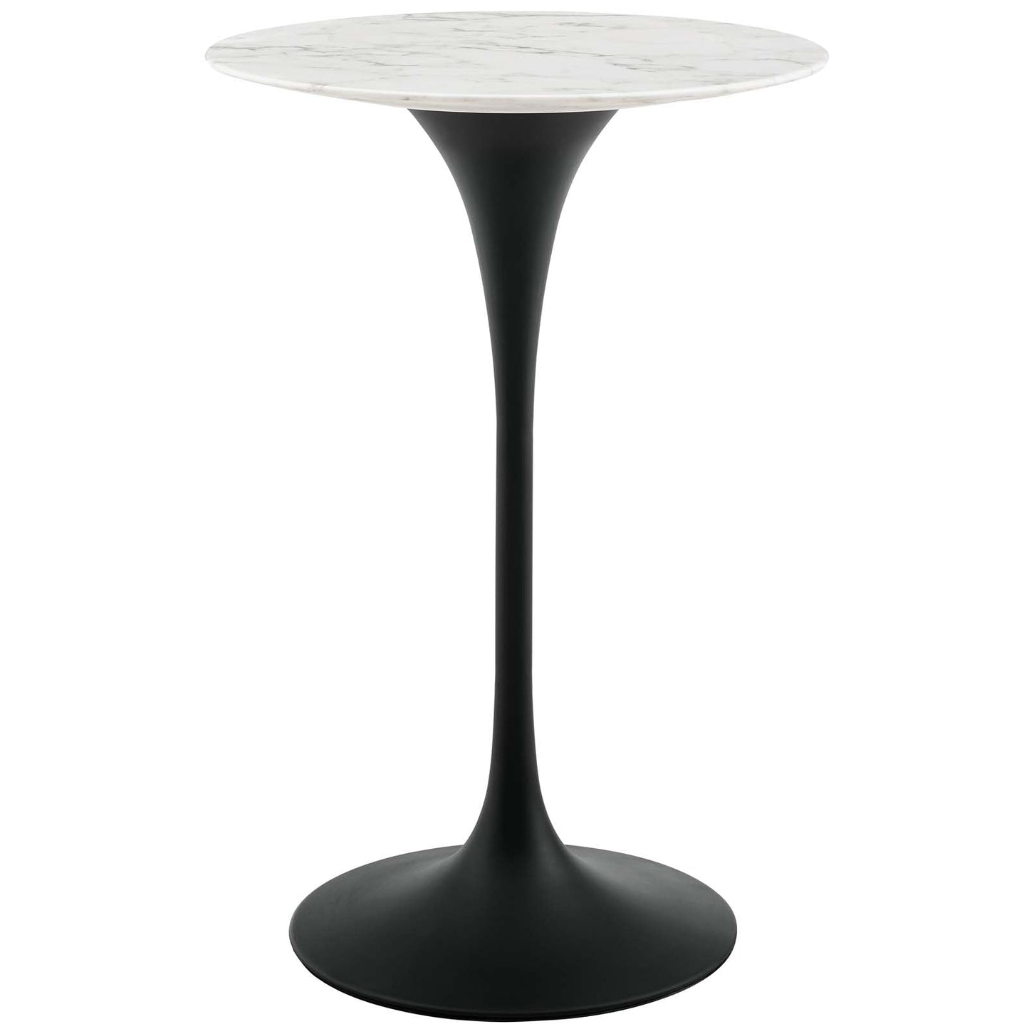 Lippa 28" Round Faux Marble Bar Table by Modway