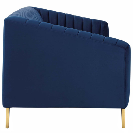 Valiant Vertical Channel Tufted Performance Velvet Sofa by Modway
