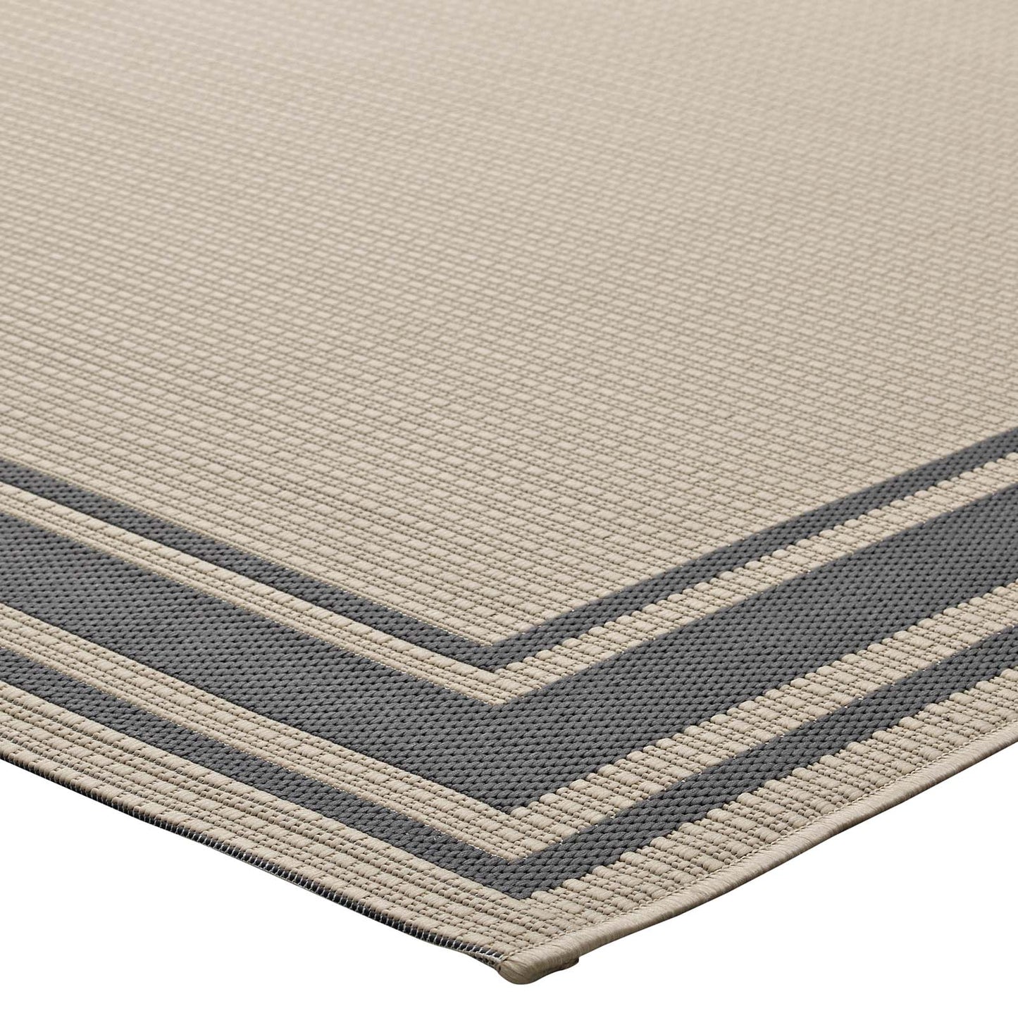 Rim Solid Border Indoor and Outdoor 8x10 Area Rug by Modway