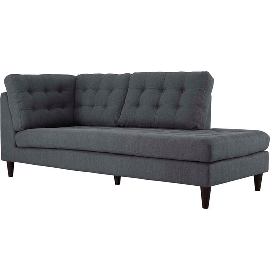 Empress Upholstered Fabric Right Facing Bumper by Modway