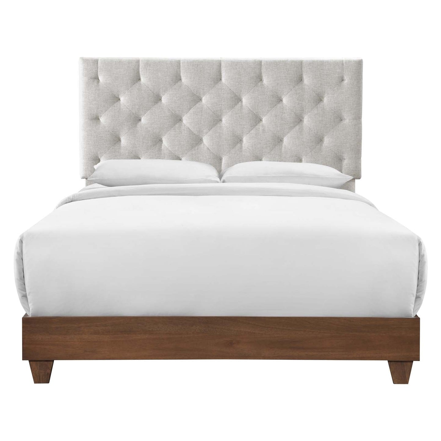 Rhiannon Diamond Tufted Upholstered Fabric Queen Bed by Modway