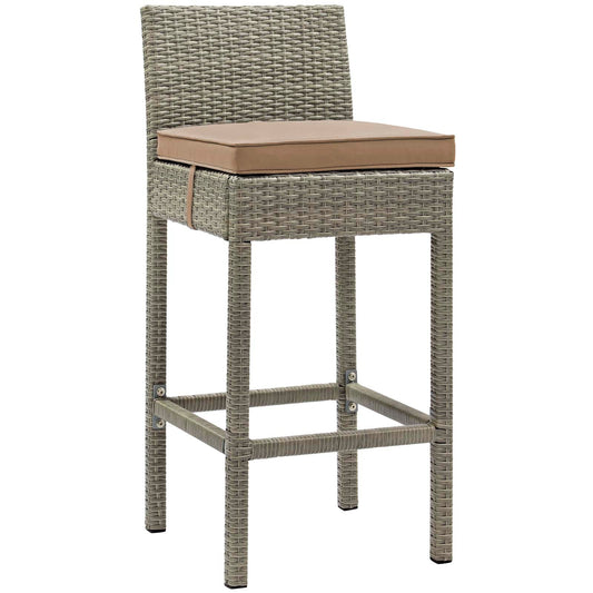 Conduit Outdoor Patio Wicker Rattan Bar Stool Set of 4 by Modway