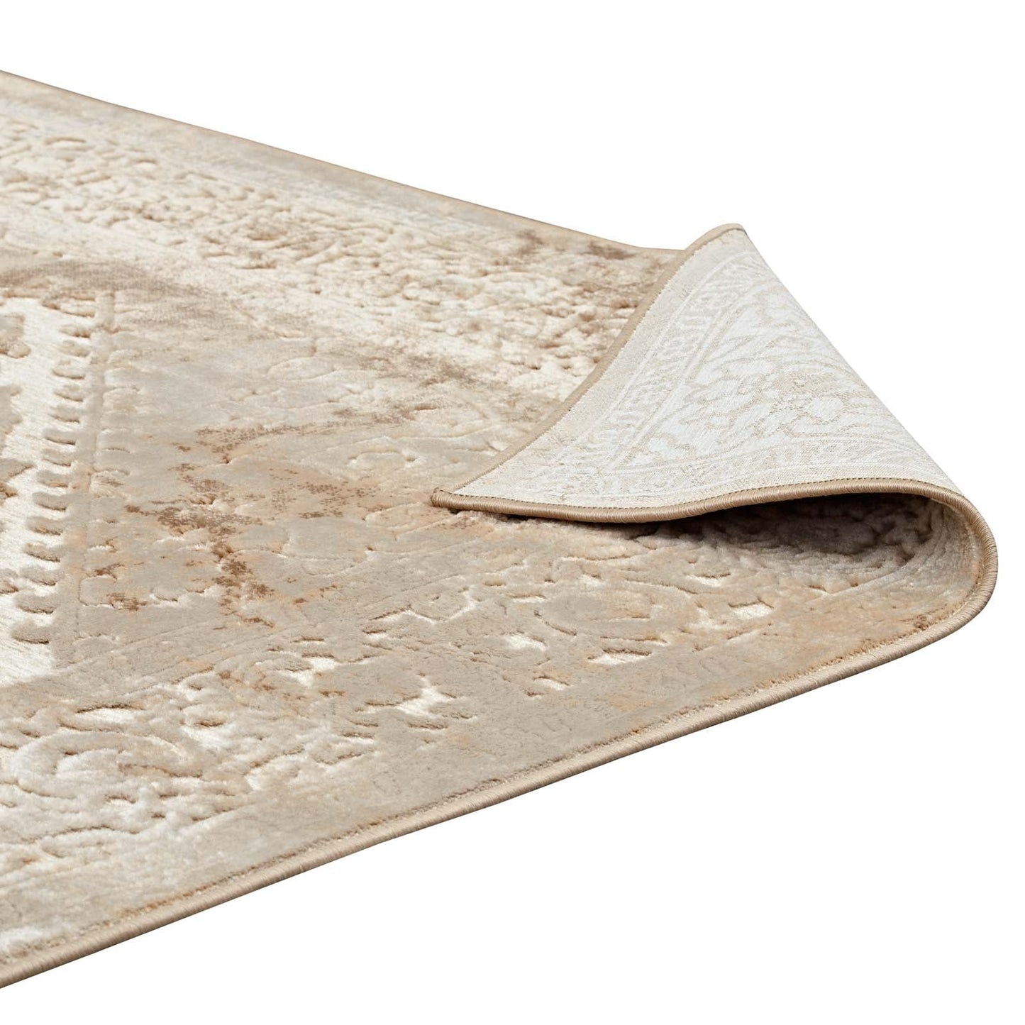 Rosina Distressed Vintage Medallion 8x10 Area Rug by Modway