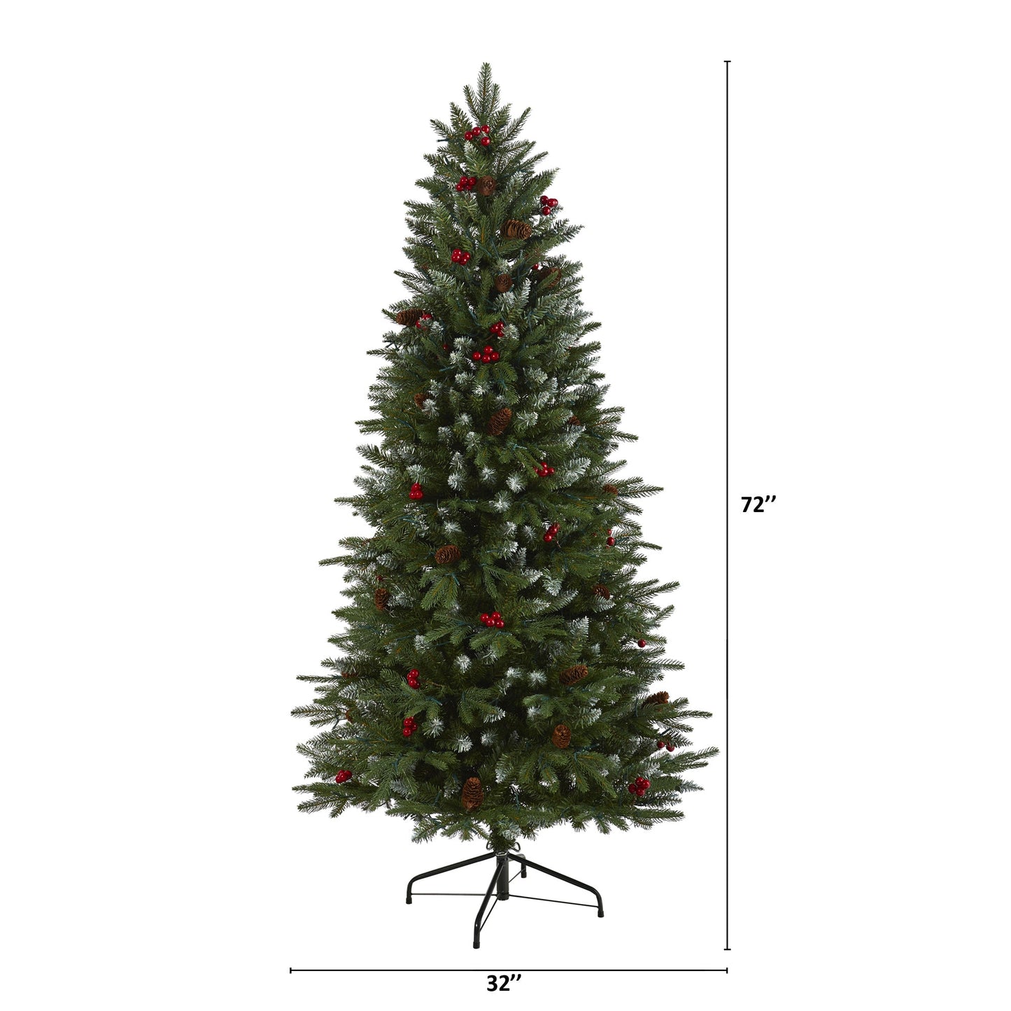 6' Snow Tipped Portland Spruce Artificial Christmas Tree