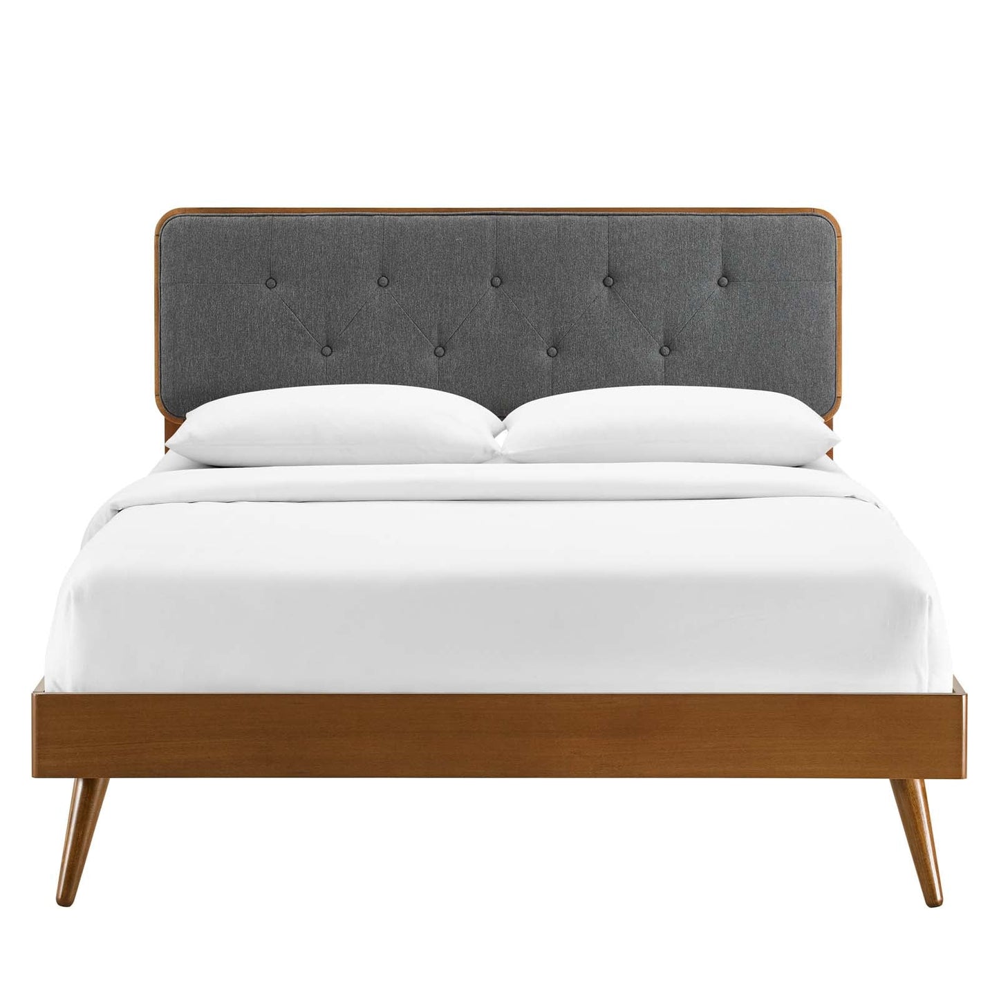 Bridgette Wood Queen Platform Bed With Splayed Legs by Modway