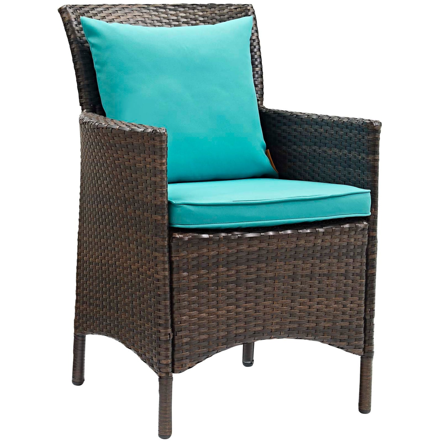 Conduit Outdoor Patio Wicker Rattan Dining Armchair Set of 2 by Modway
