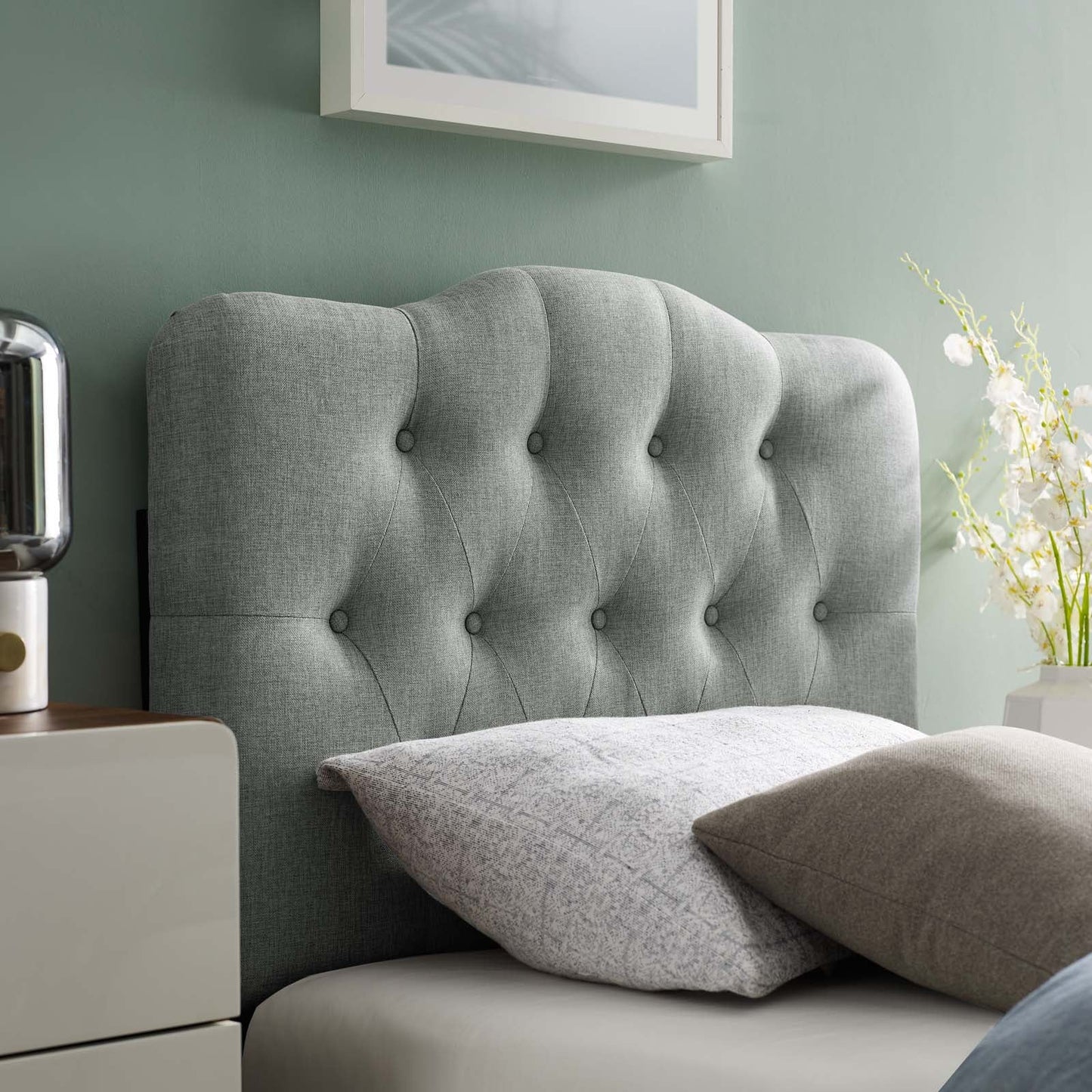 Annabel Upholstered Fabric Twin Headboard by Modway