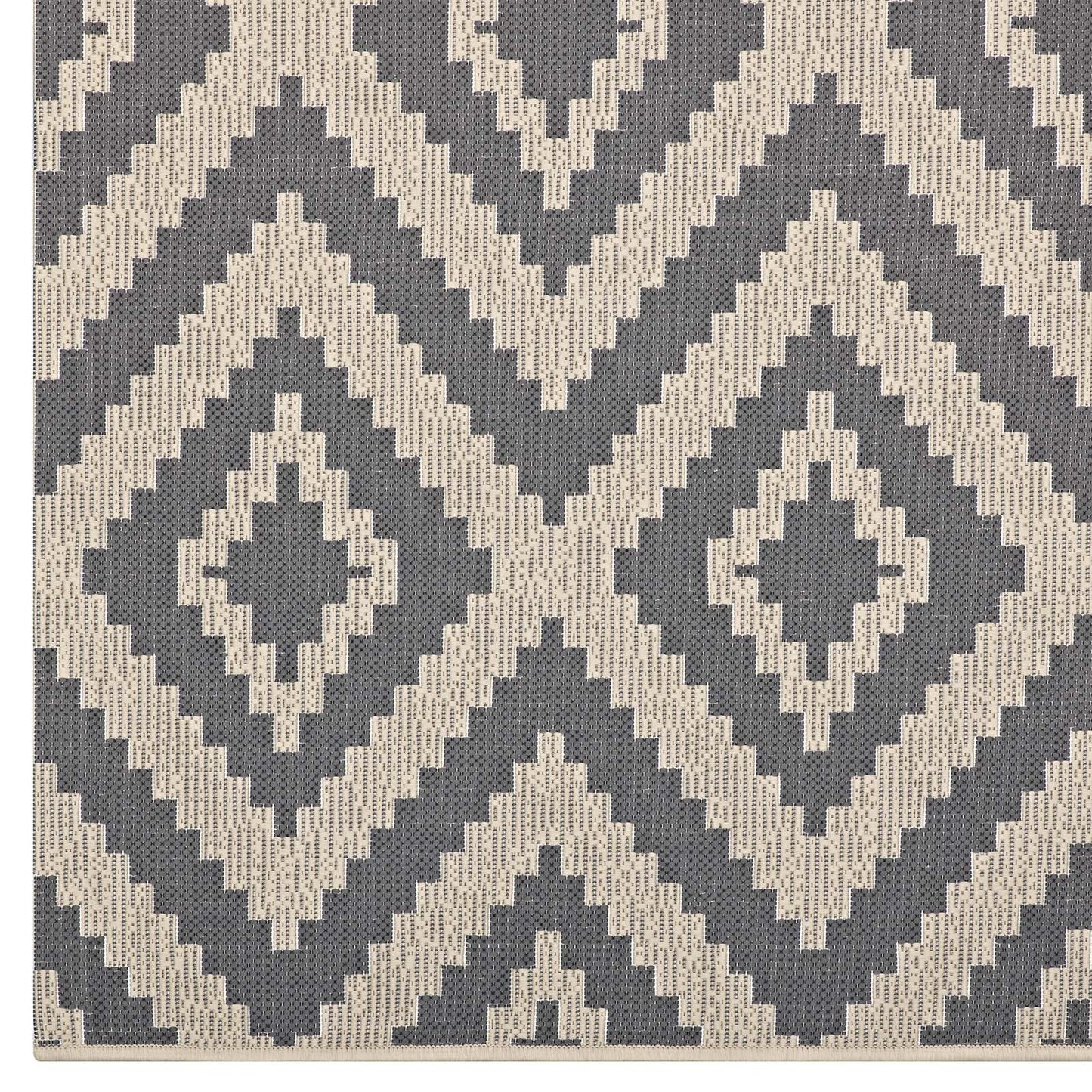 Jagged Geometric Diamond Trellis Indoor and Outdoor 5x8 Area Rug by Modway