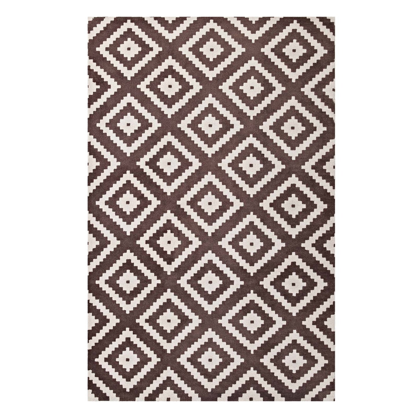Alika Abstract Diamond Trellis 8x10 Area Rug by Modway