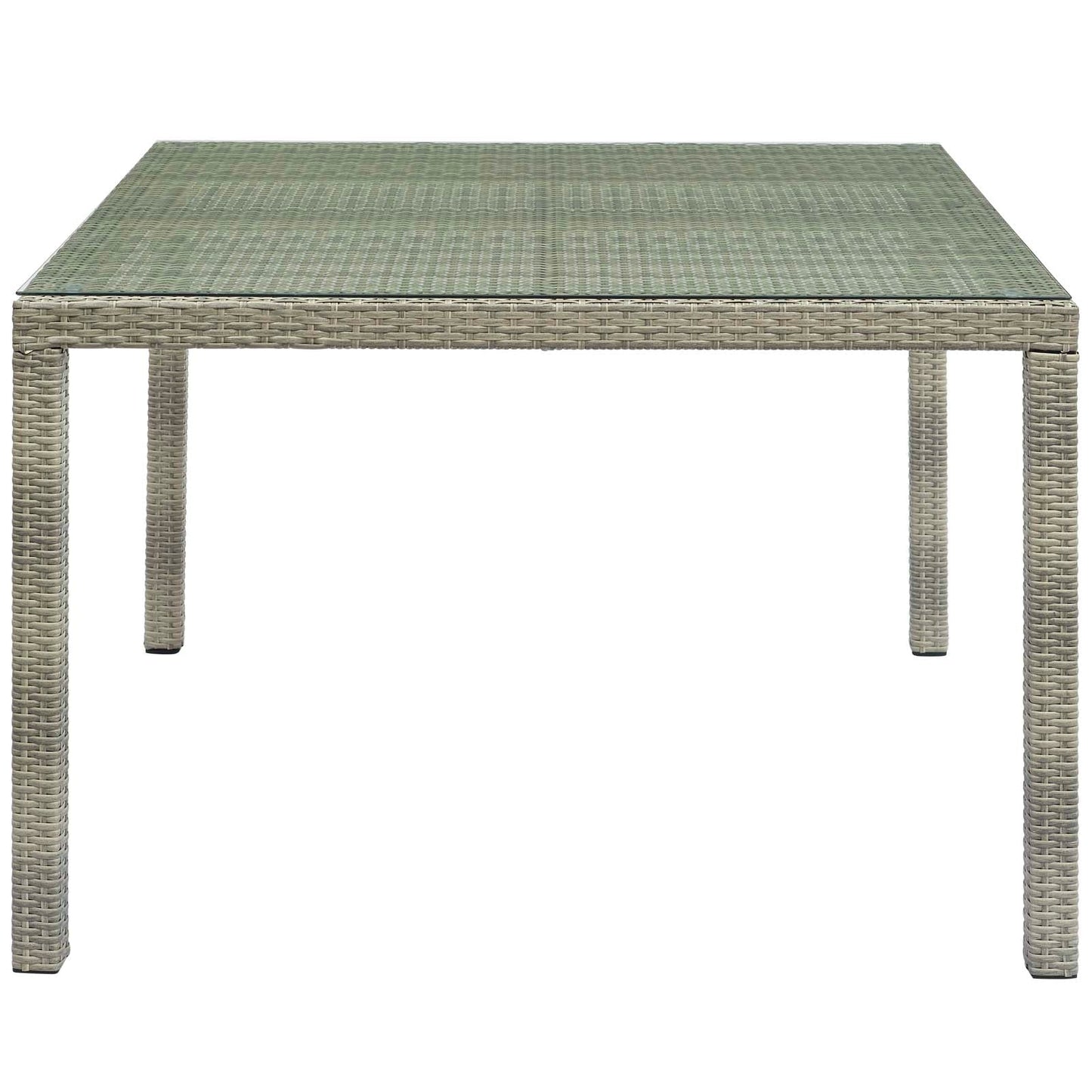 Conduit 47" Square Outdoor Patio Wicker Rattan Table by Modway