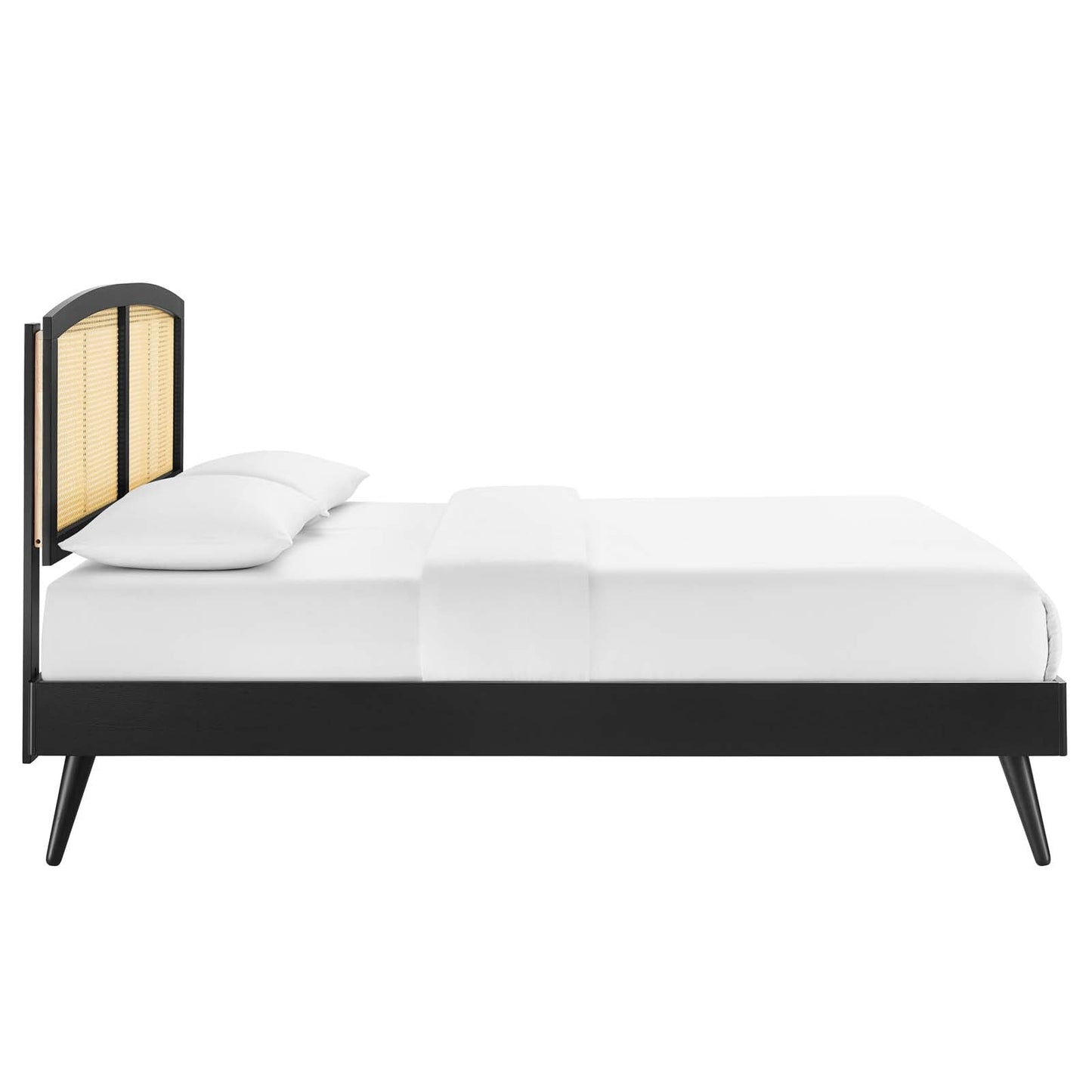 Sierra Cane and Wood Full Platform Bed With Splayed Legs by Modway