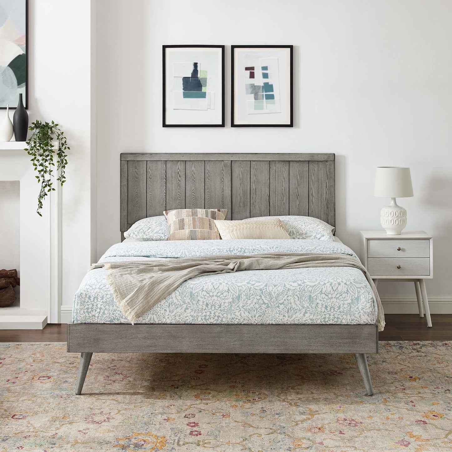 Alana Wood Full Platform Bed With Splayed Legs by Modway