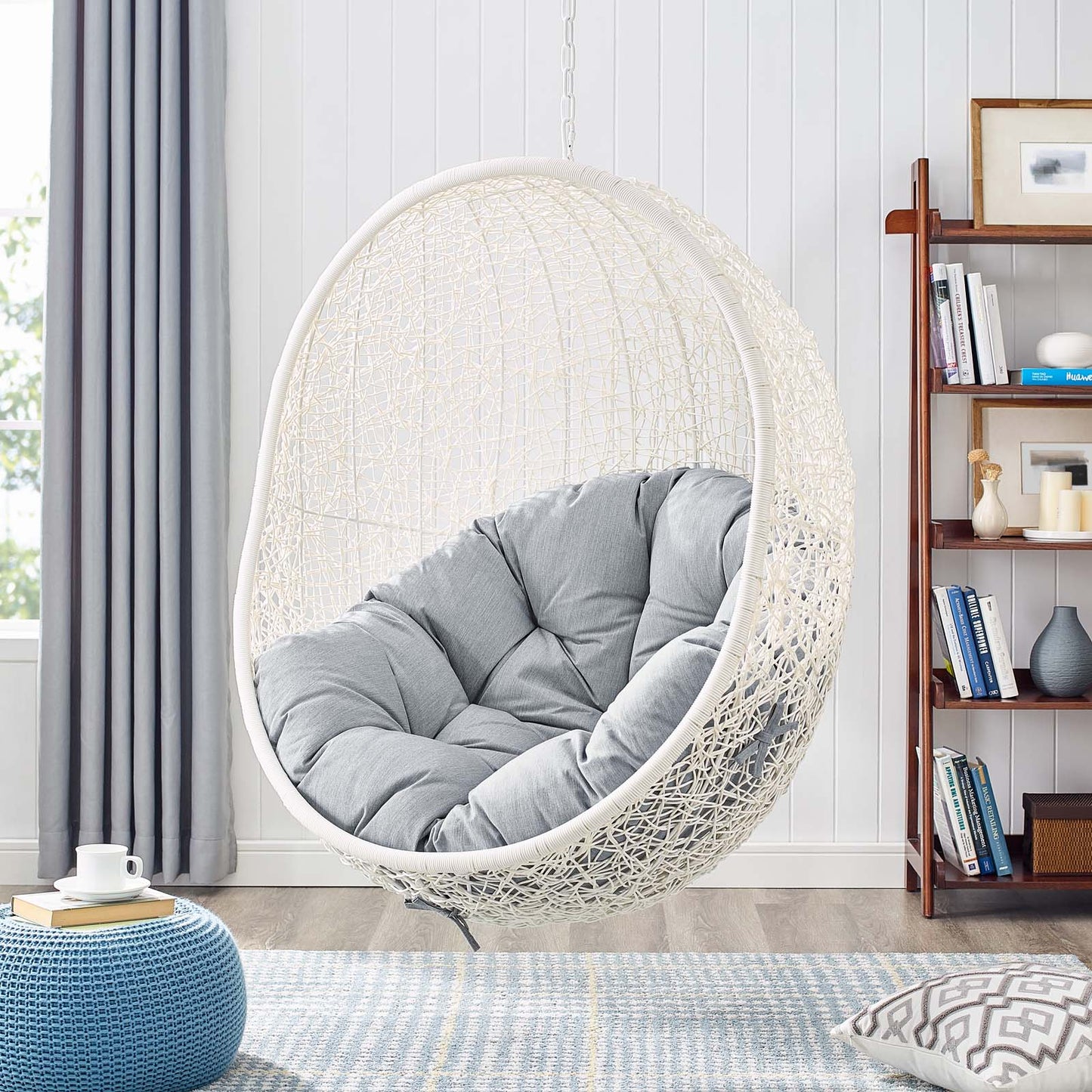 Hide Sunbrella¨ Fabric Swing Outdoor Patio Lounge Chair Without Stand by Modway