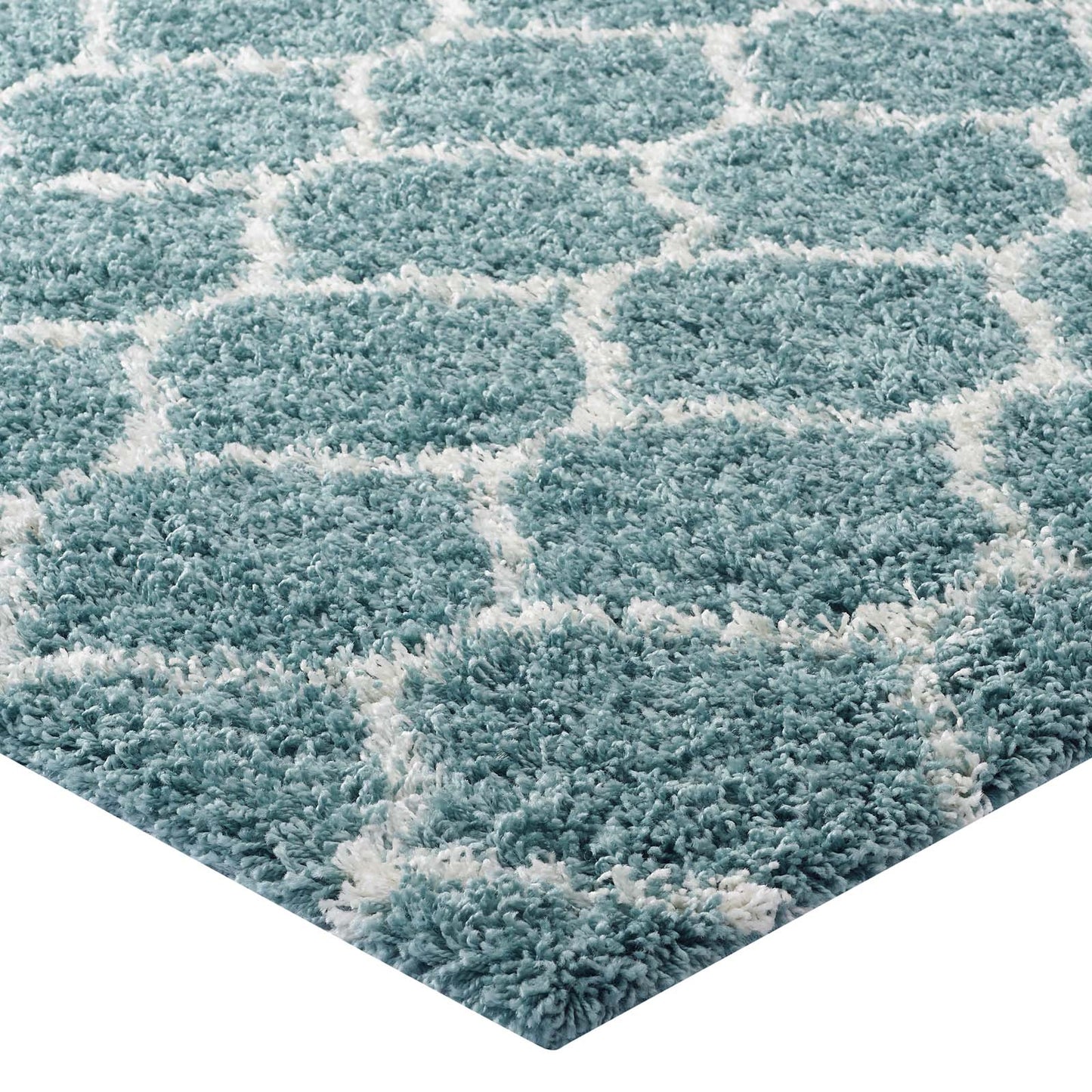 Solvea Moroccan Trellis 5x8 Shag Area Rug by Modway
