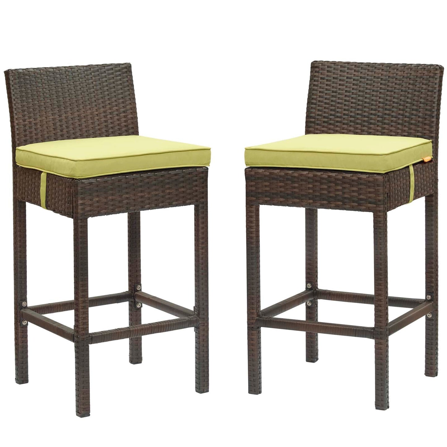 Conduit Outdoor Patio Wicker Rattan Bar Stool Set of 2 by Modway