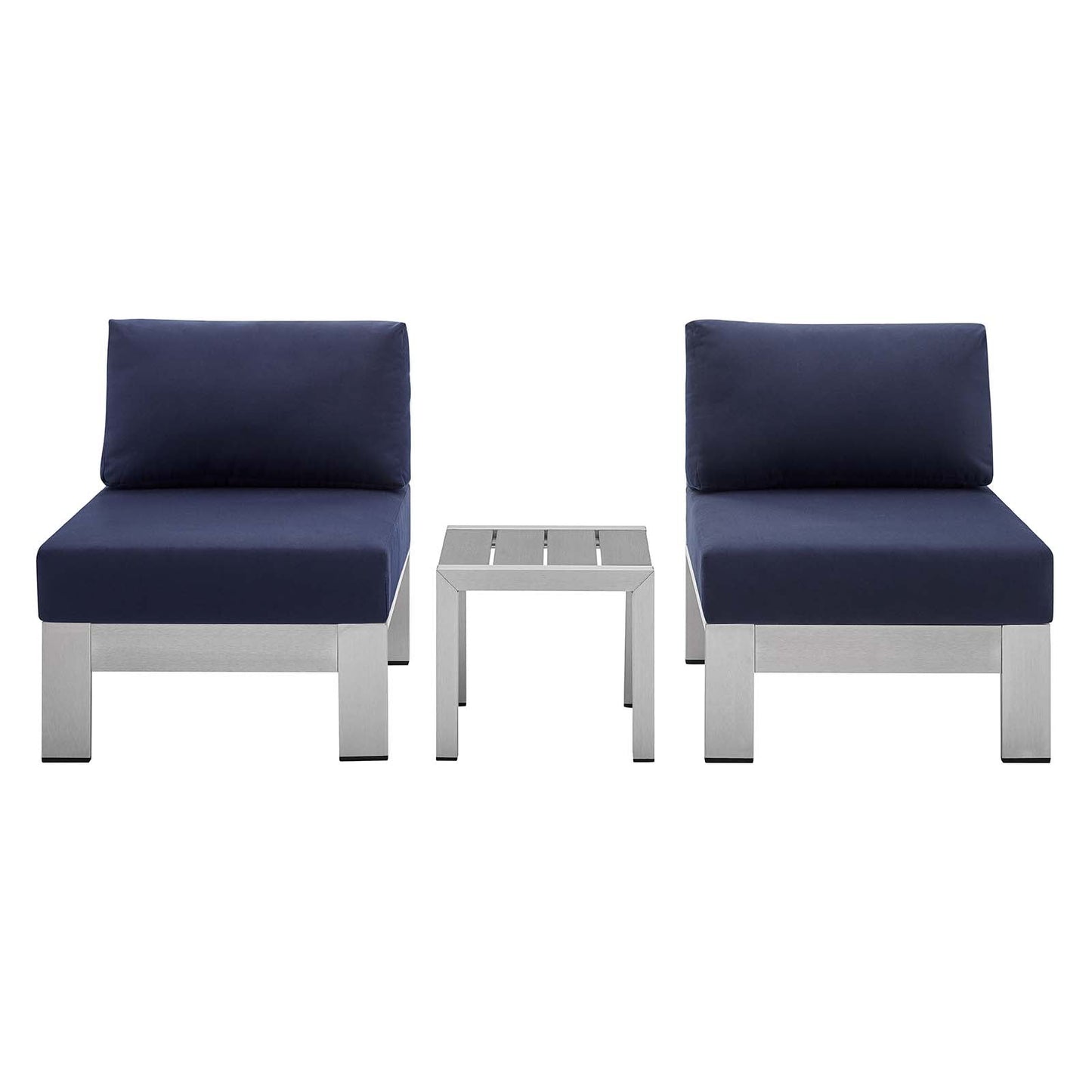 Shore 3 Piece Sunbrella¨ Fabric Outdoor Patio Aluminum Set by Modway