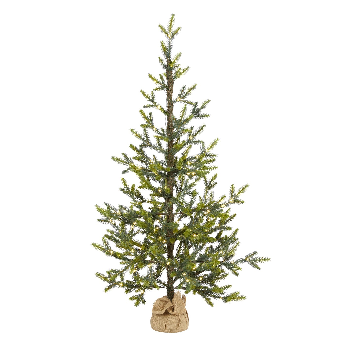 4' Fraser Fir 'Natural Look' Artificial Christmas Tree w/ 100 Clear LED Lights