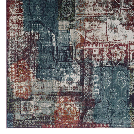 Tribute Elowen Contemporary Modern Vintage Mosaic 8x10 Area Rug by Modway