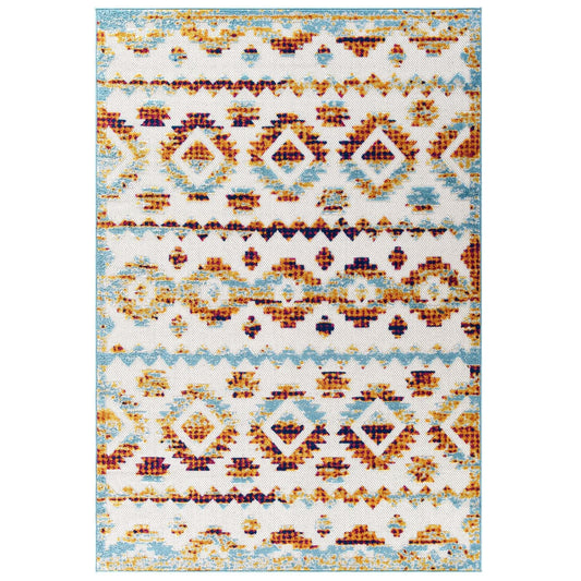 Reflect Takara Abstract Diamond Moroccan Trellis 5x8 Indoor and Outdoor Area Rug by Modway