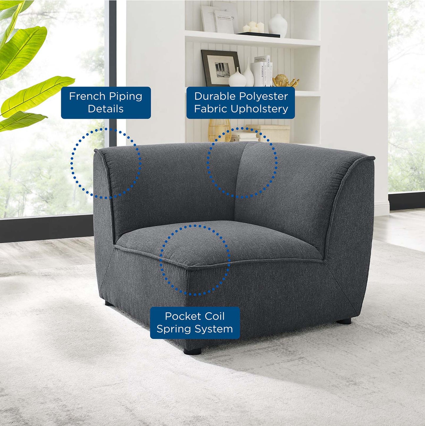 Comprise Corner Sectional Sofa Chair by Modway