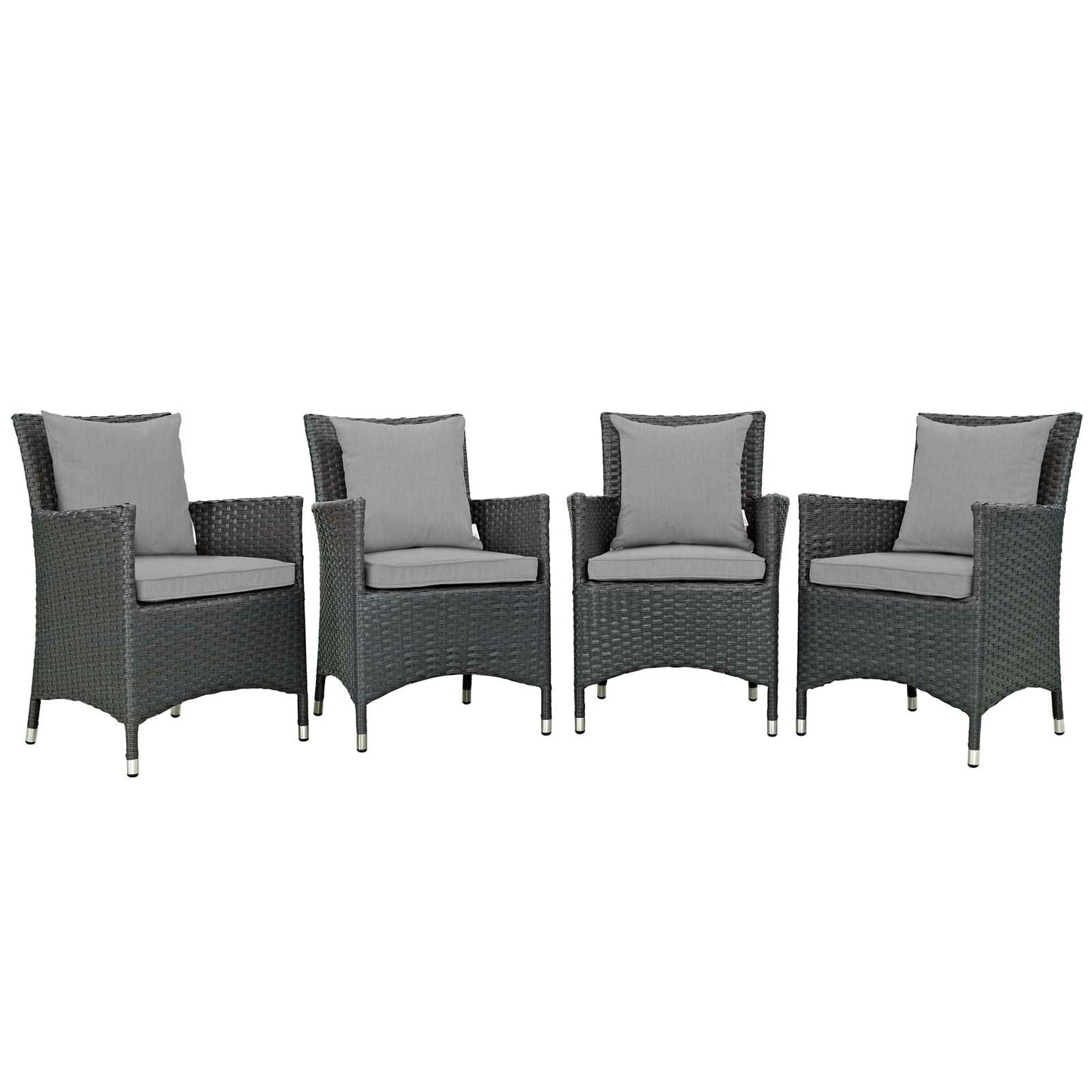 Sojourn 4 Piece Outdoor Patio Sunbrella¨ Dining Set by Modway