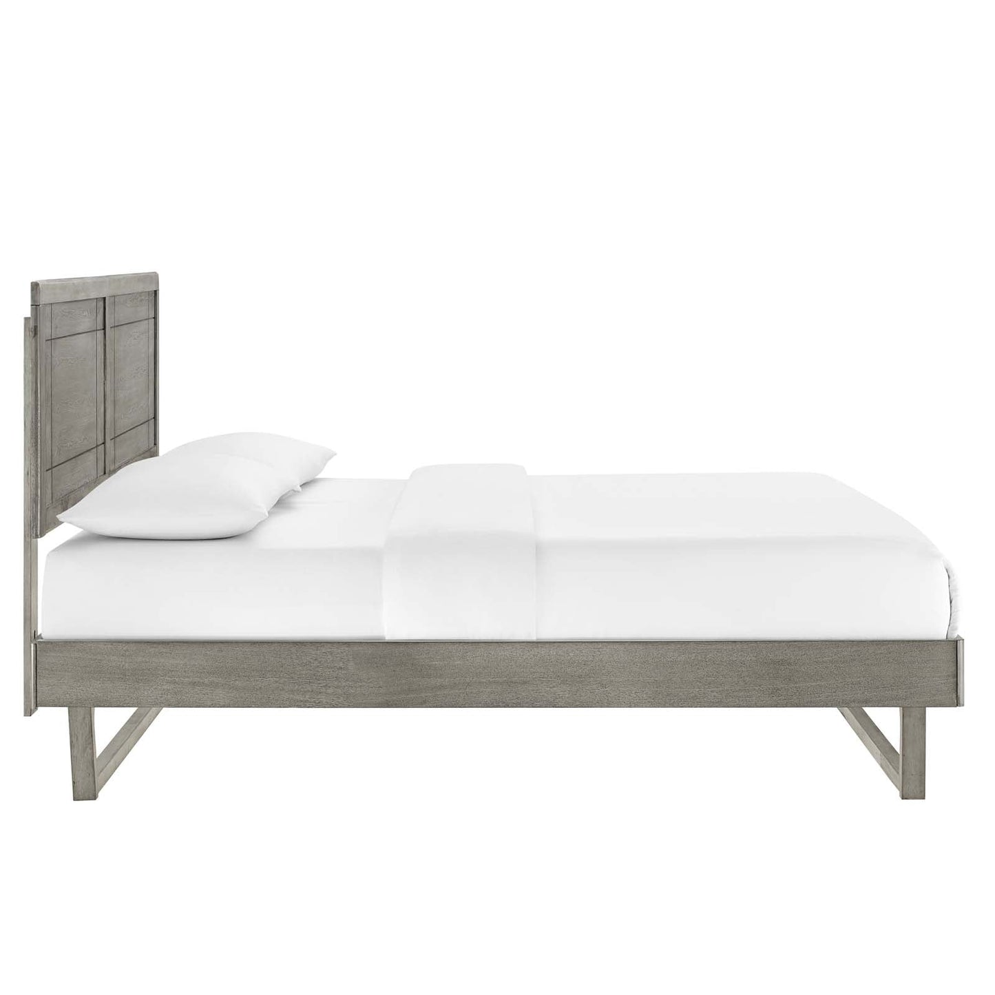 Marlee Wood King Platform Bed With Angular Frame by Modway