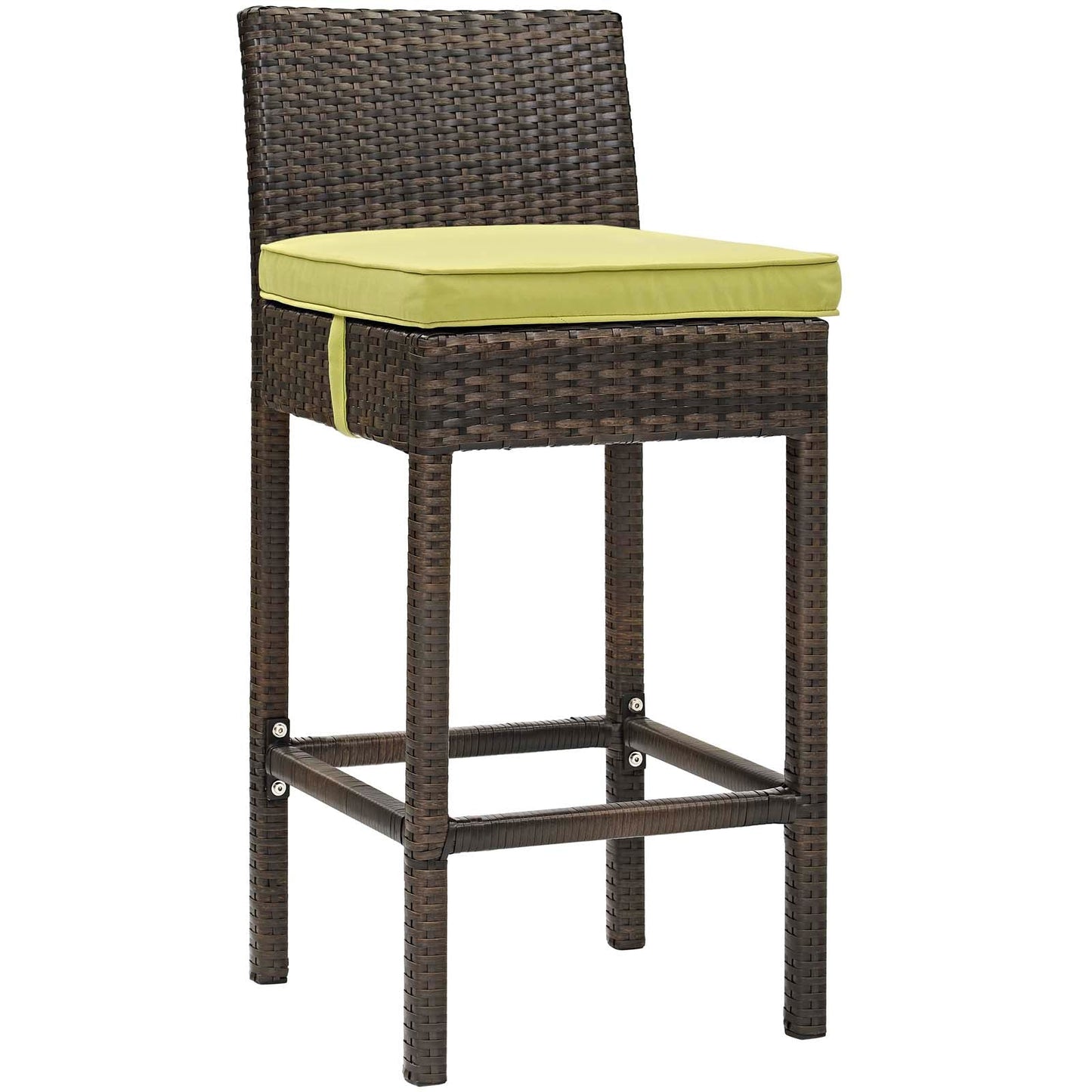 Conduit Outdoor Patio Wicker Rattan Bar Stool Set of 4 by Modway