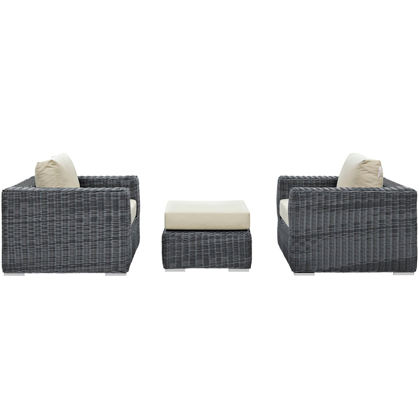 Summon 3 Piece Outdoor Patio Sunbrella¨ Sectional Set by Modway