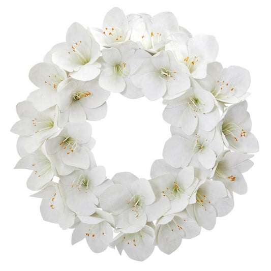 24"  Amaryllis Artificial Wreath