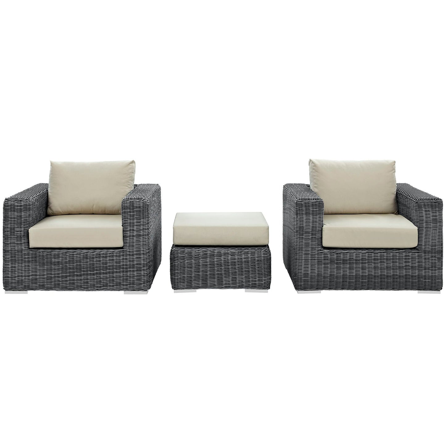 Summon 3 Piece Outdoor Patio Sunbrella¨ Sectional Set by Modway