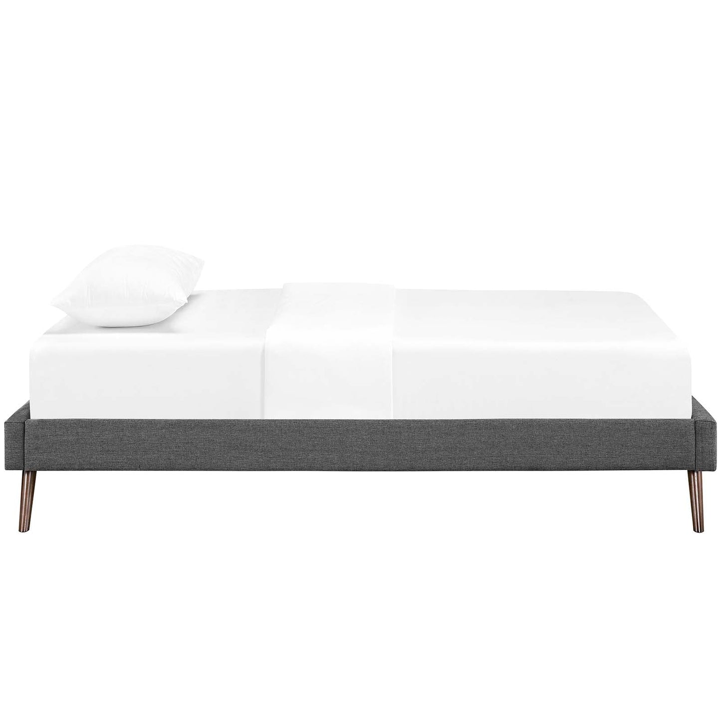 Loryn Fabric Twin Bed Frame with Round Splayed Legs by Modway