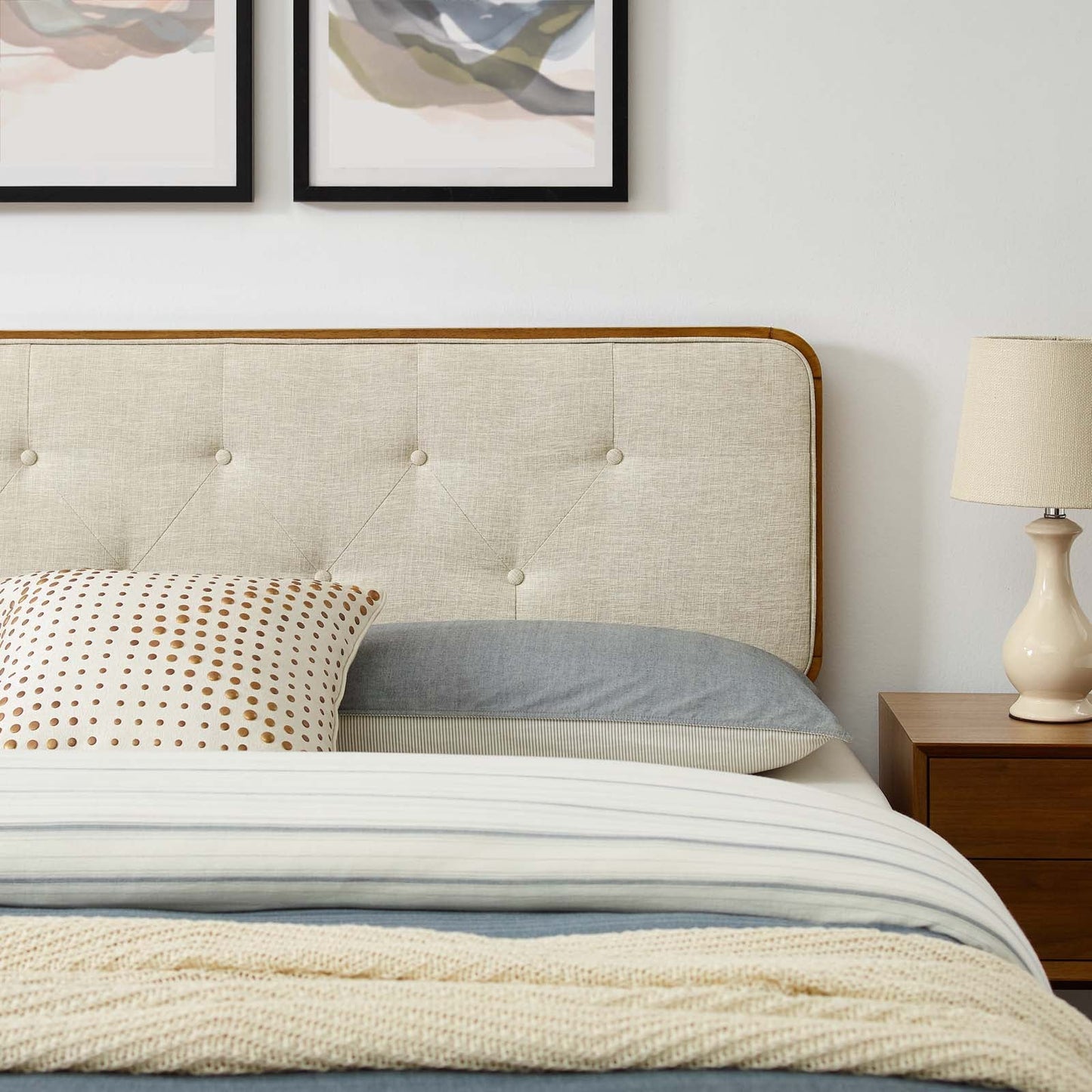 Bridgette Wood King Platform Bed With Splayed Legs by Modway