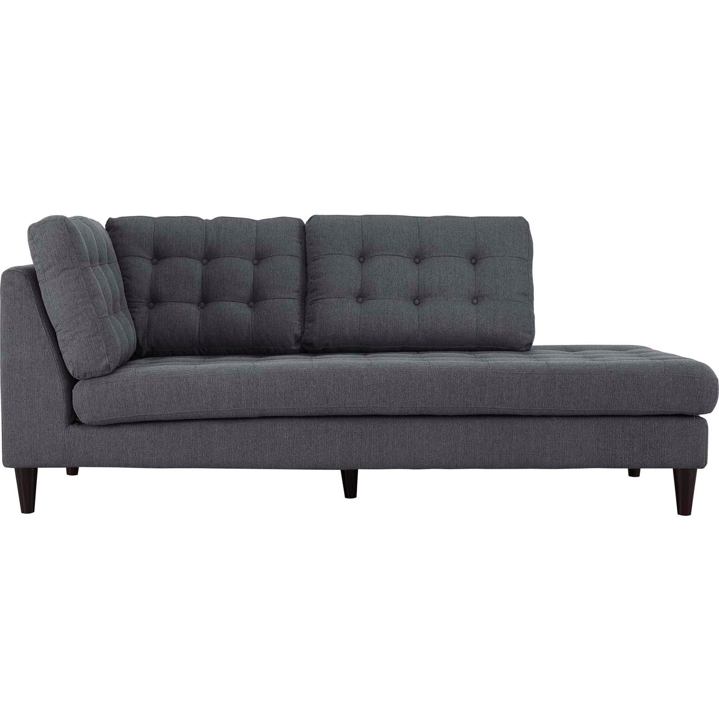 Empress Upholstered Fabric Right Facing Bumper by Modway