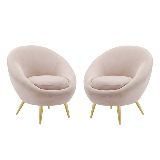 Circuit Performance Velvet Accent Chair Set of 2 by Modway