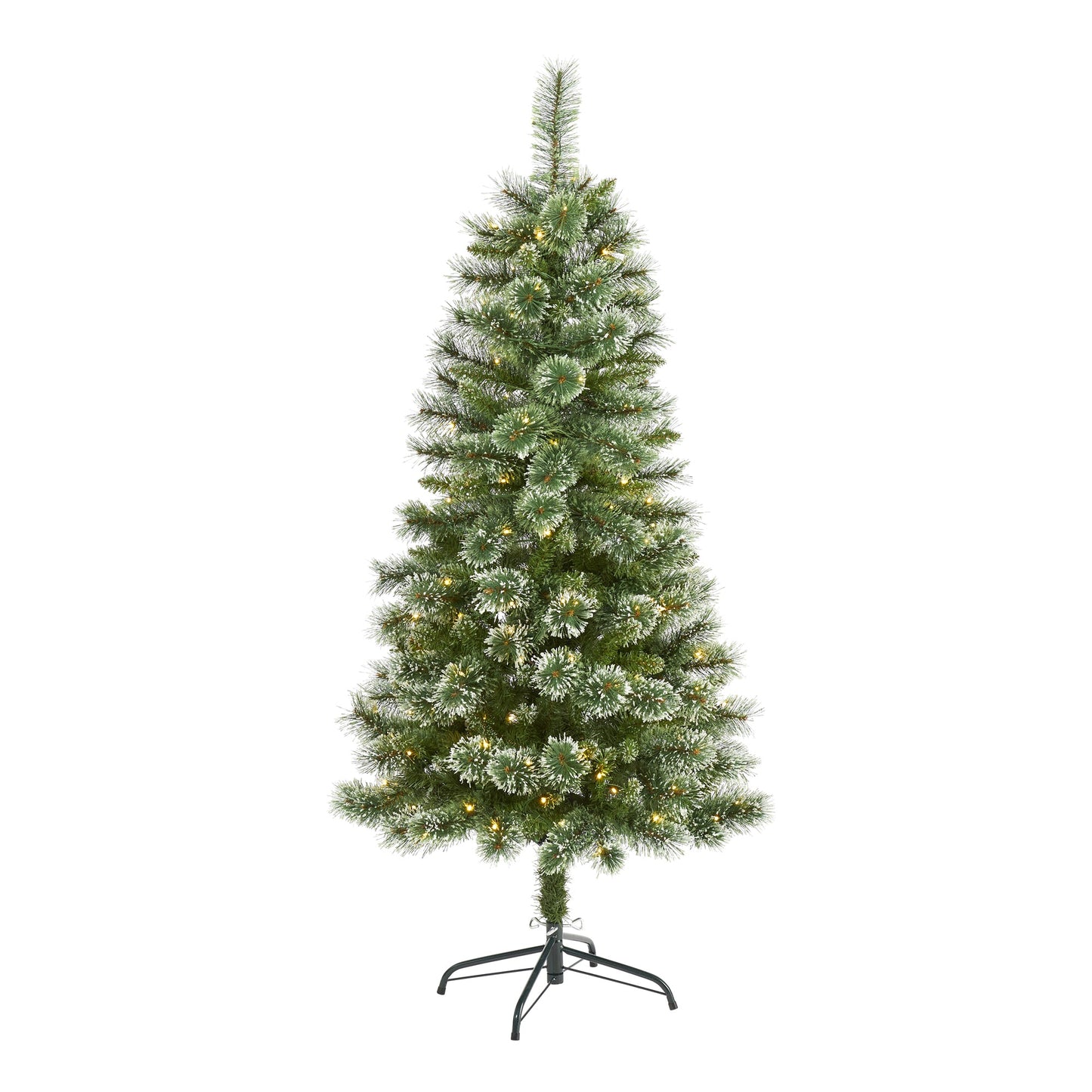 5' Wisconsin Slim Snow Tip Pine Artificial Christmas Tree w/ 150 Clear LED Light