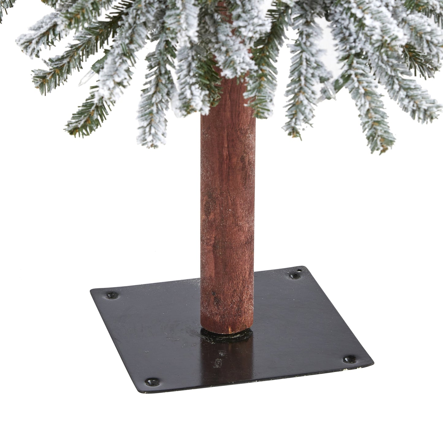 5' Flocked Grand Alpine Artificial Christmas Tree with 200 Clear Lights