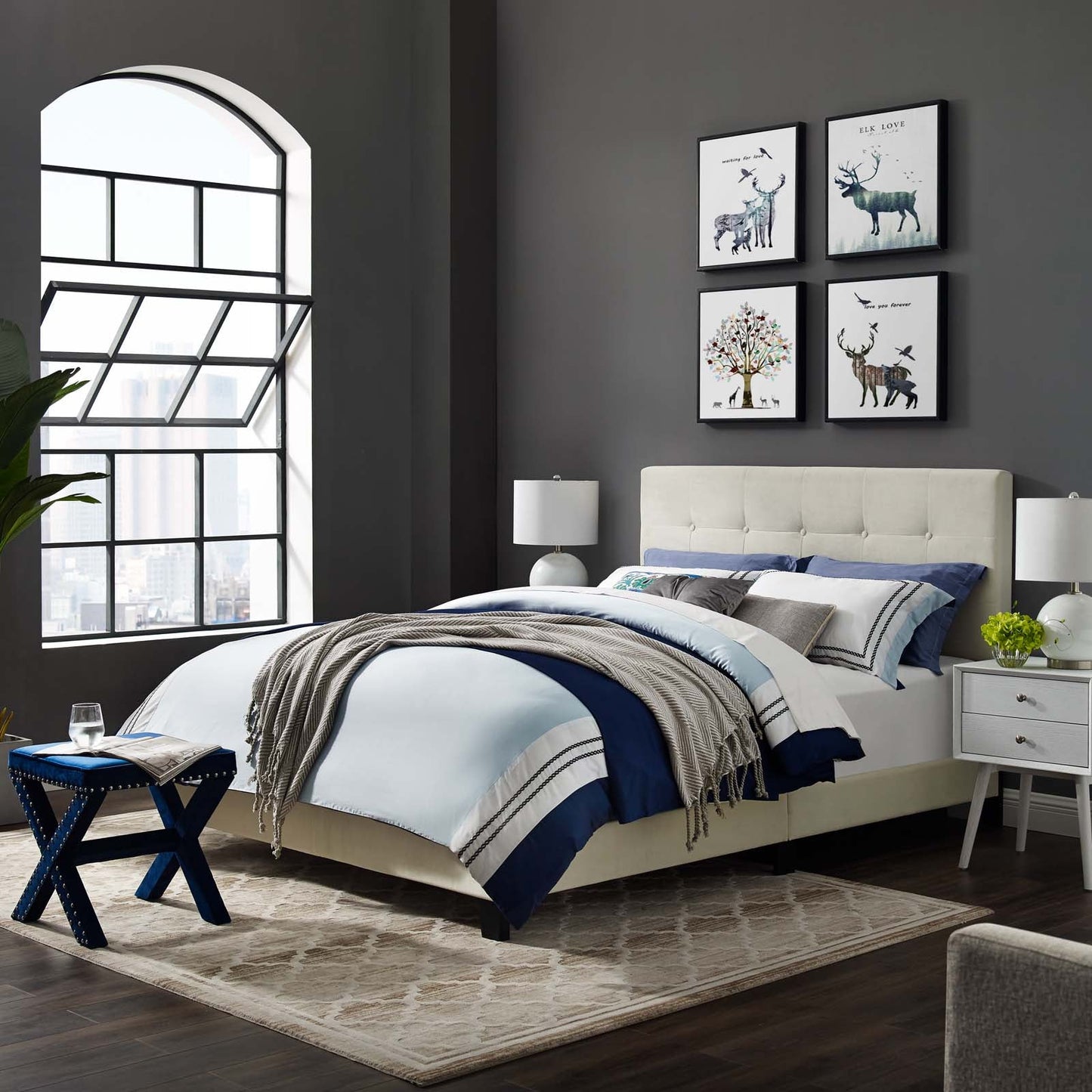 Amira Performance Velvet King Bed by Modway
