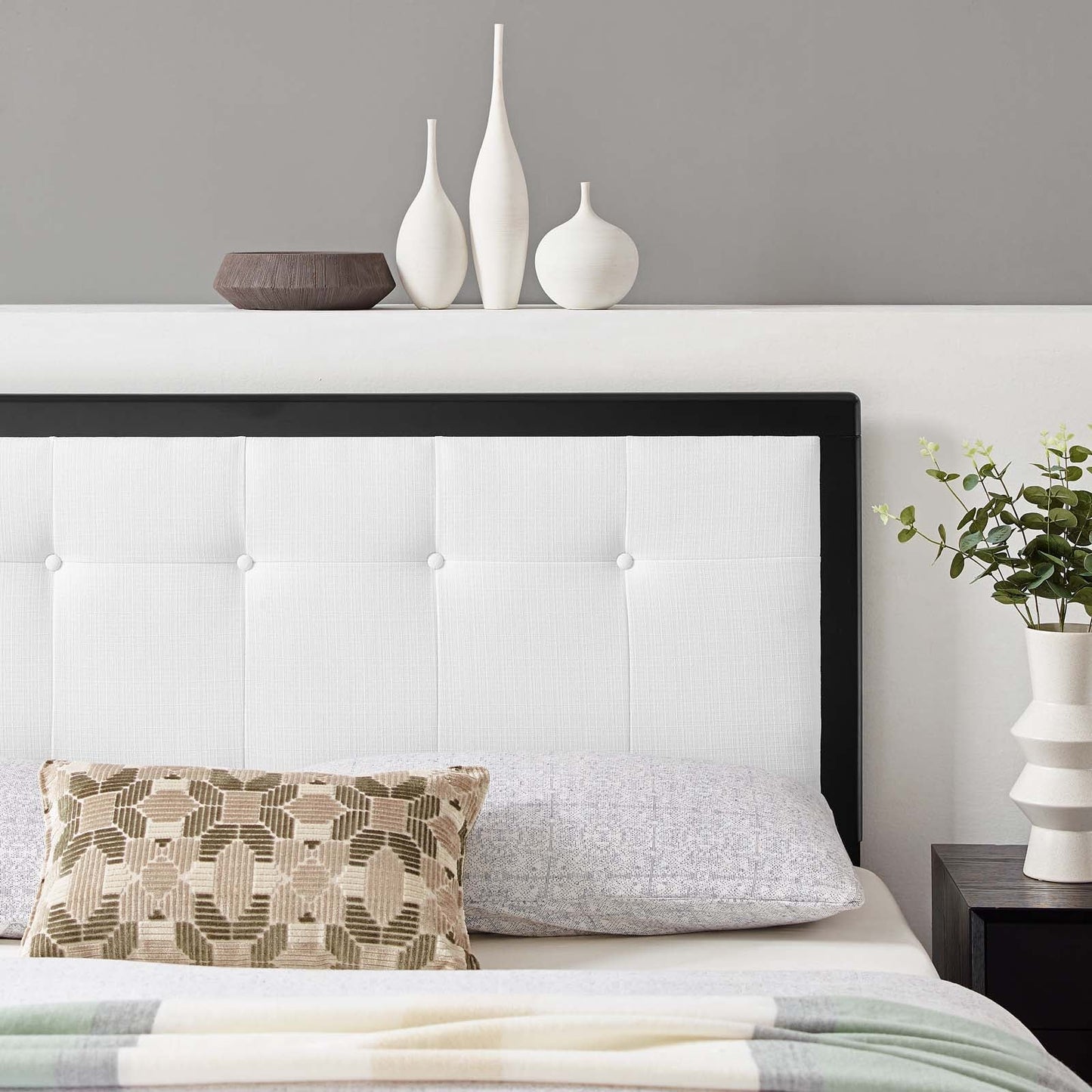 Draper Tufted Fabric and Wood Queen Headboard by Modway